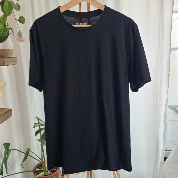 Joe Fresh Active Black Basic T-Shirt Men's - Picture 6 of 6